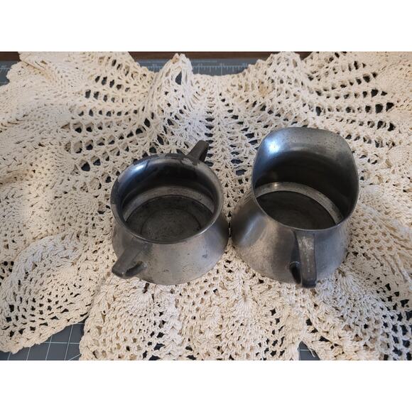 CSCO pewter P1668 cream and sugar - Picture 3 of 5